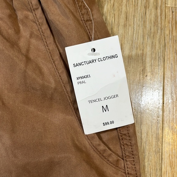 NWT Sanctuary Tencel Joggers in Praline Women's Medium M New Pants Brown Pockets - Picture 10 of 15